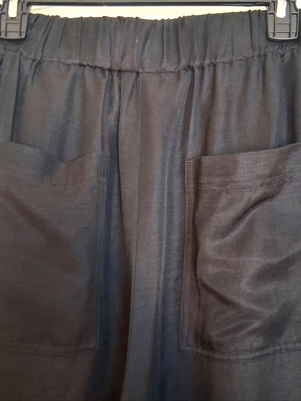 Banana Republic Linen Blend Wide Leg High Rise Pull-on Pants Black Sz  Med